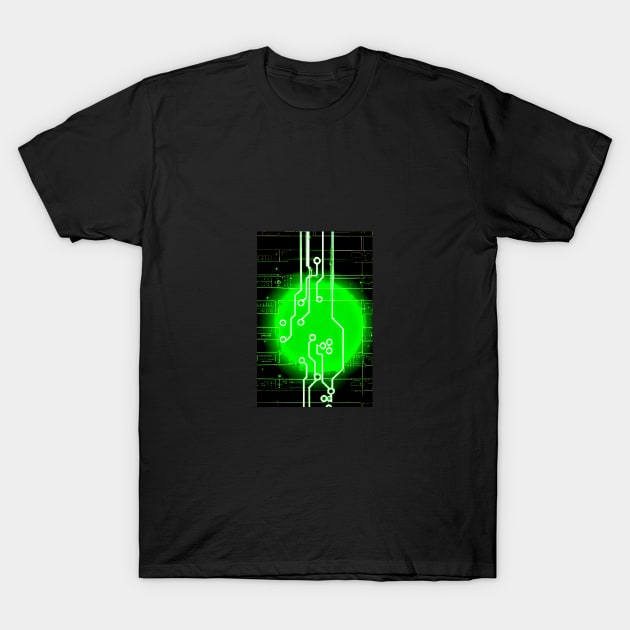 Green circuit board T-Shirt by SEMPRINT